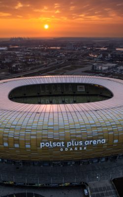 GDANSK 06.03.2024 
PILKA NOZNA FORTUNA I LIGA 2023/24 LECHIA GDANSK STADION --- FOOTBALL POLISH 2ND  DIVISION LEAGUE 2023 - 2024 LECHIA GDANSK STADIUM --- 
NZ STADION POLSAT PLUS ARENA GDANSK STADIUM , WSCHOD SLONCA , SUNRISE , DRON UAV ARCHITEKTURA Z LOTU PTAKA ARCHITECTURE EAGLE EYE VIEW DRON DJI AIR Z POWIETRZA FOTOGRAFIA LOTNICZA AERIAL PHOTOGRAPHY , 
FOT. GRZEGORZ RADTKE / 058sport.pl