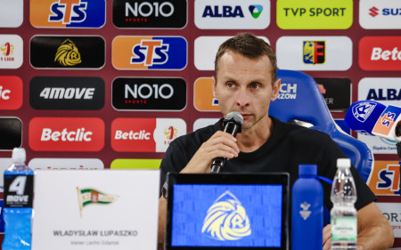 Coach Vladyslav Lupashko after Ruch vs Lechia