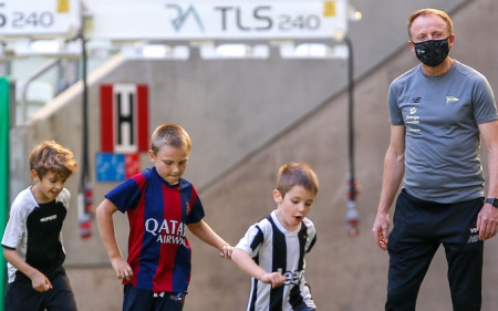 Piotr Stokowiec poprowadził trening z dziećmi