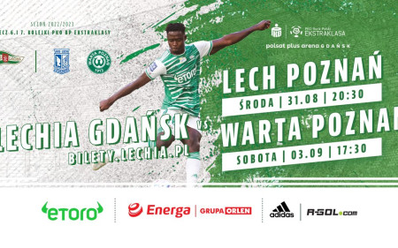 Bilety na mecz Lechia Gdańsk – Warta Poznań już do nabycia! Kup bilet z rabatem!