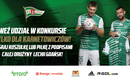 Pierwszy konkurs dla karnetowiczów w 2023 roku! Weź udział i wygraj koszulkę lub piłkę z podpisami naszych piłkarzy!