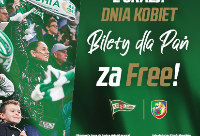 Droga Kibicko! TYLKO w Dzień Kobiet bilet na mecz z Miedzią Legnica uzyskasz za darmo! Sprawdź, jak to zrobić!