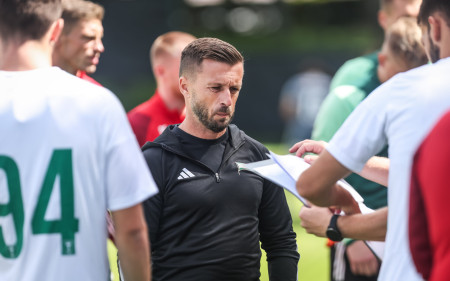 Coach Szymon Grabowski after sparring with Chojniczanka