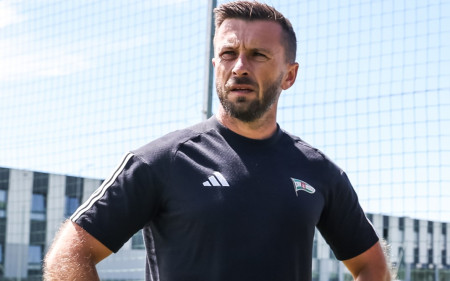 Coach Szymon Grabowski after sparring with Legia Warsaw