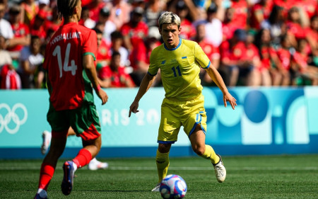 Maksym Khlan played in Ukraine’s U-23 match at the Olympics
