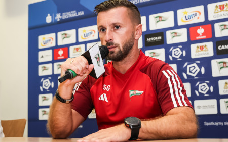 CONFERENCE I Coach Szymon Grabowski before the game against Górnik Zabrze