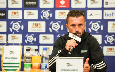CONFERENCE I Coach Szymon Grabowski before the match against Radomiak Radom