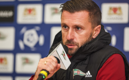 Conference I Coach Szymon Grabowski before the game with Pogoń Szczecin