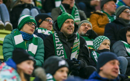 White and green poster action